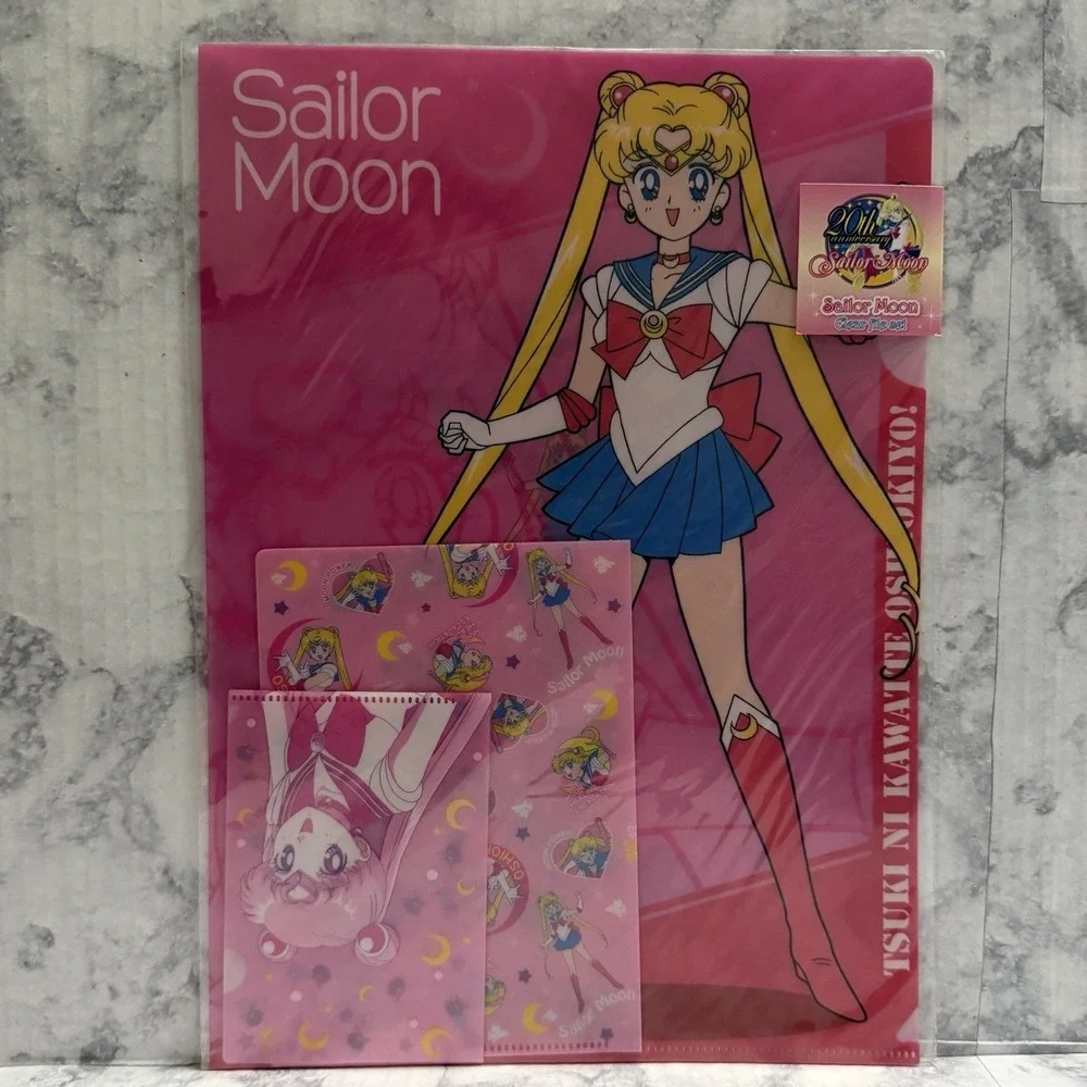 Sailor Moon Clear File Set of 3, Pretty Guardian Sailor Moon Stationery Sunstar